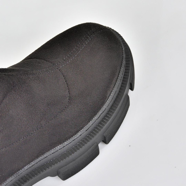 Ghete șosetă Andrea pentru femei din piele întoarsă elastică