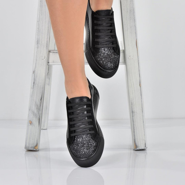 Teniși damă Adel black brokat