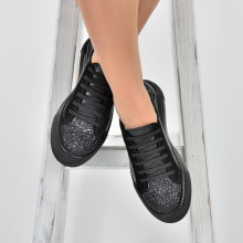 Teniși damă Adel black brokat