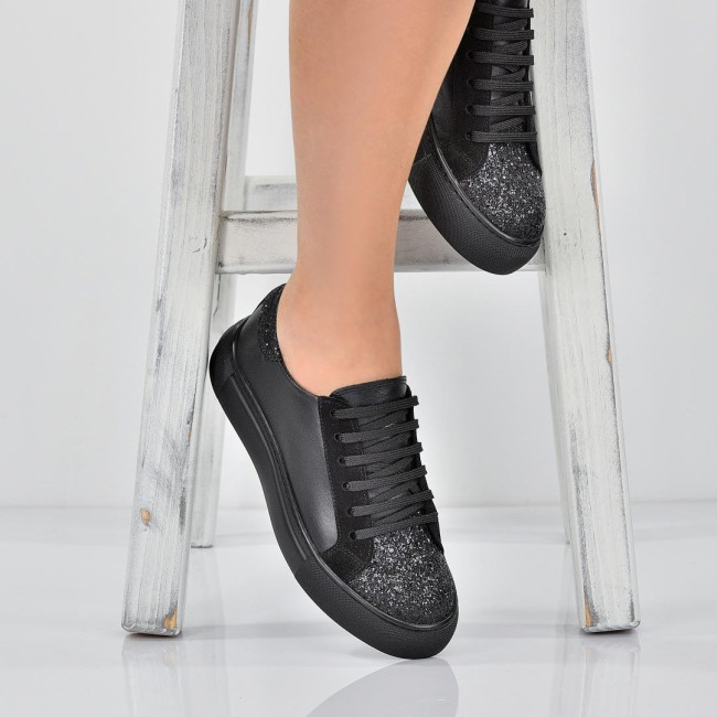 Teniși damă Adel black brokat