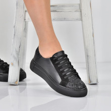 Teniși damă Adel black brokat