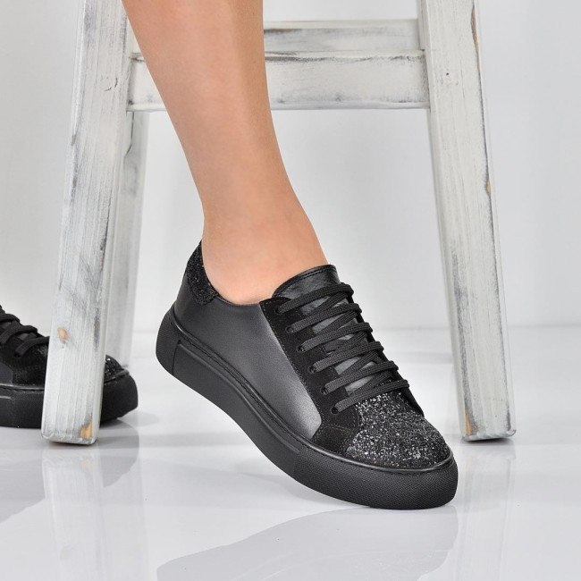 Teniși damă Adel black brokat