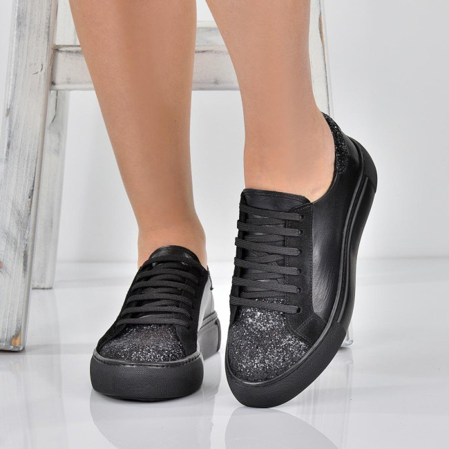 Teniși damă Adel black brokat
