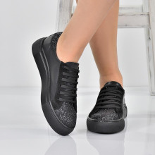 Teniși damă Adel black brokat