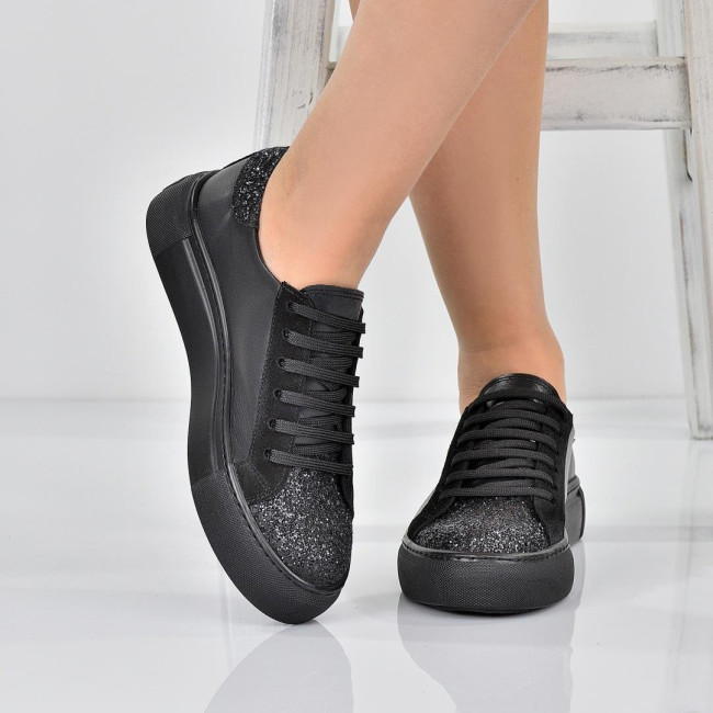 Teniși damă Adel black brokat