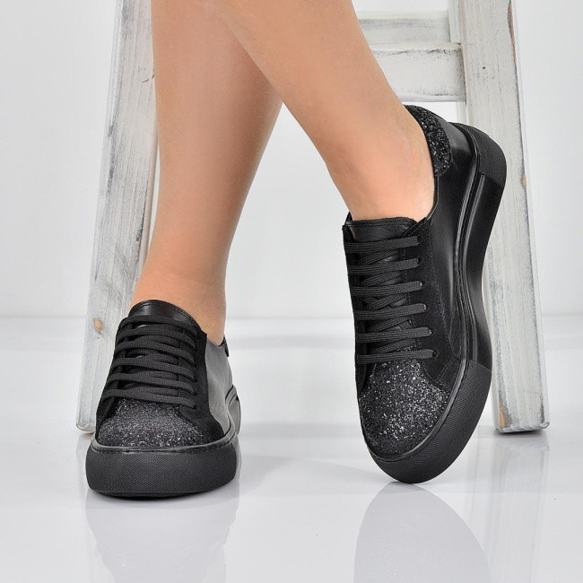 Teniși damă Adel black brokat