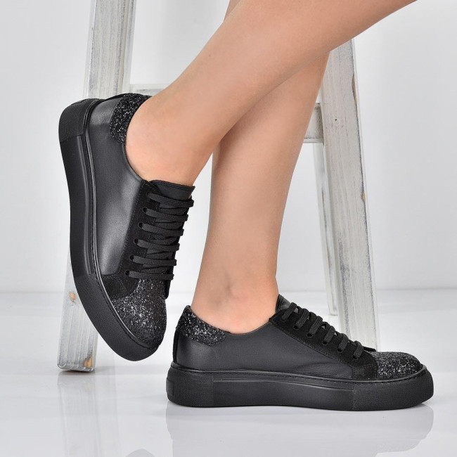 Teniși damă Adel black brokat