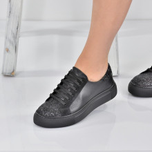 Teniși damă Adel black brokat