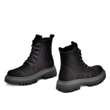 Cizme negre de piele intoarsa de dama Jana black velvet